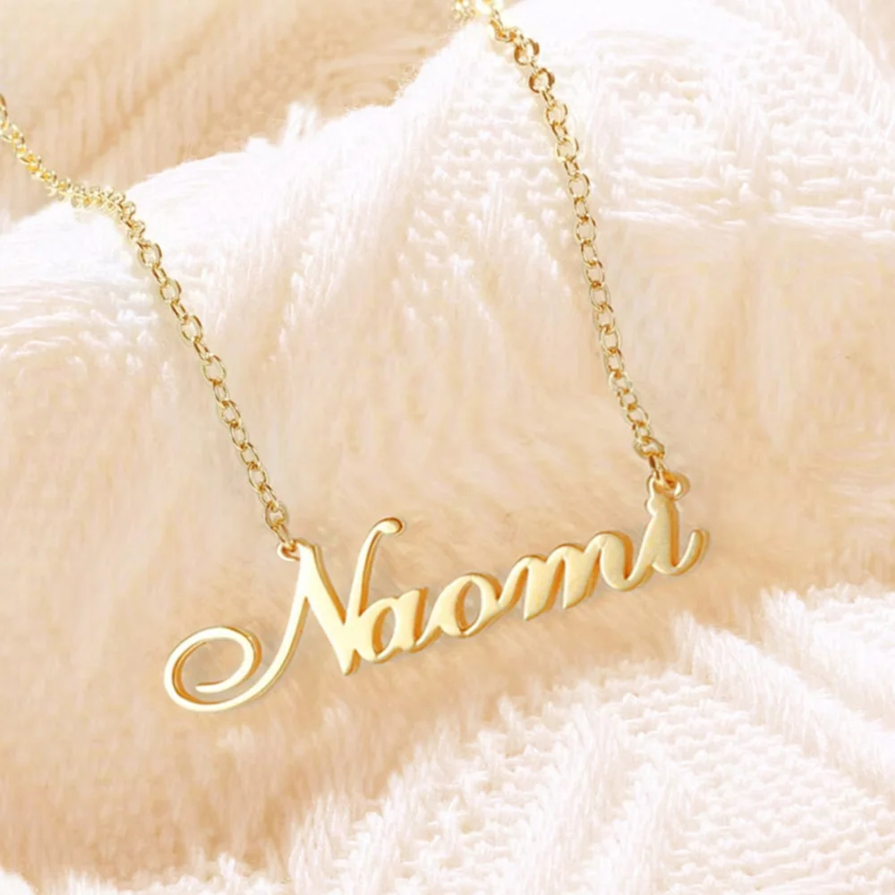 Customized Name Necklace Personalized Design Pendant Stainless Steel Minimalist Necklace - Image 2