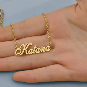 Customized Name Necklace Personalized Design Pendant Stainless Steel Minimalist Necklace