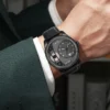 TOMI Minimalist All Black Quartz Watch Gift Set