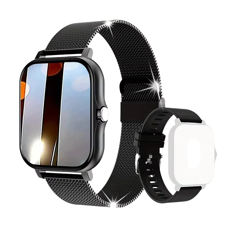 LAXASFIT Y13 Pro Max Black Milanese Mesh Bluetooth SmartWatch