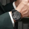 TOMI Minimalist All Black Quartz Watch Gift Set