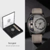 TOMI Grey Dial Quartz Watch with Dual Strap Gift Set