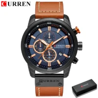 Sf026a73b69f744c9958ab72901c32a9eU-1.webp CURREN 8291 Black Blue Sport Chronograph Watch Gift Set